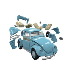 VW Beetle, blue - Airfix QUICK BUILD