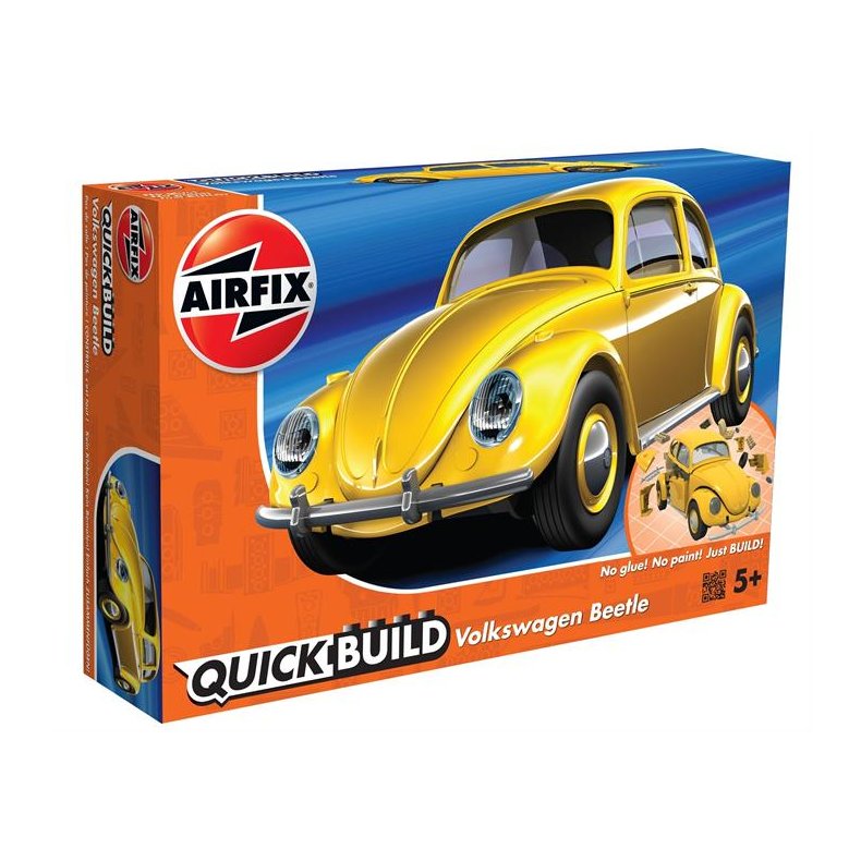 VW Beetle, yellow - Airfix QUICK BUILD