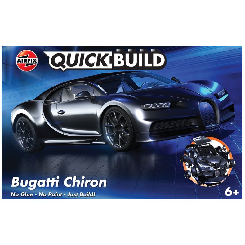 Bugatti Chiron, black - Airfix QUICK BUILD