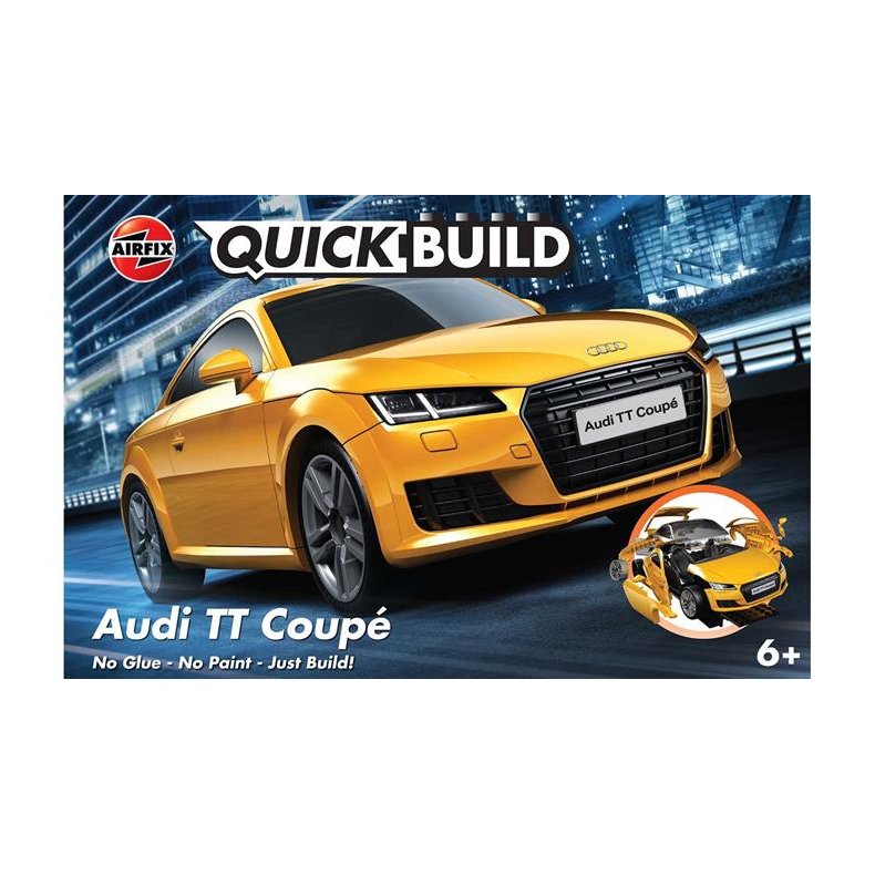 Audi TT Coupe, yellow - Airfix QUICK BUILD