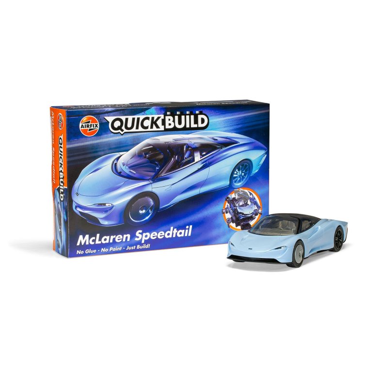 McLaren Speedtail, light blue/black - Airfix QUICK BUILD