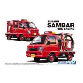 Subaru Sambar Fire Engine - 1:24 - Aoshima