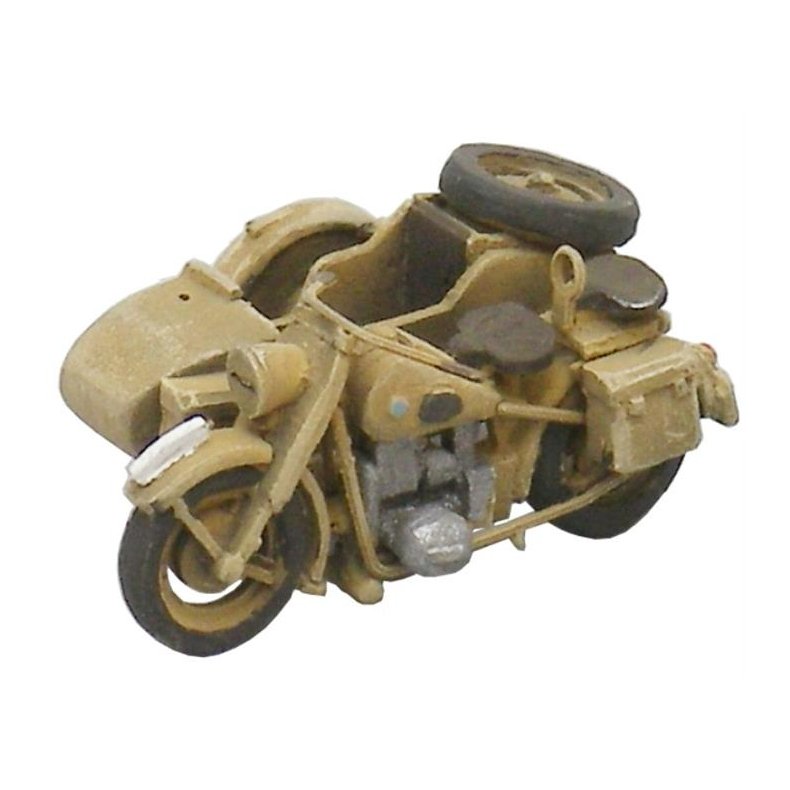 BMW R75 m/sidevogn, sandgul, militr WWII - frdigmodel