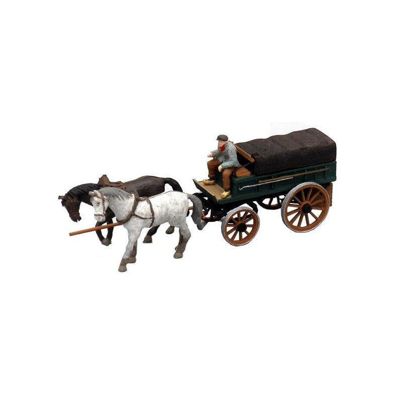 Hestevogn, overdkket landbrugsvogn - frdigmodel