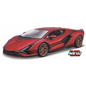 Lamborghini Sian FKP37 2019, red metallic - 1:18 - Bburago