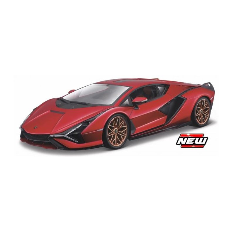 Lamborghini Sian FKP37 2019, red metallic - 1:18 - Bburago