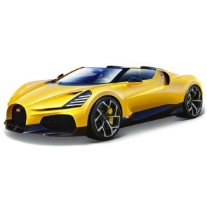 Bugatti W16 Mistral Convertible, yellow/black - 1:18 - Bburago