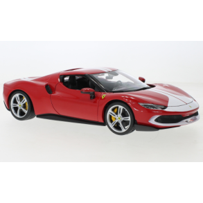 Ferrari 296 GTB Assetto Fiorano, red/white - 1:18 - Bburago