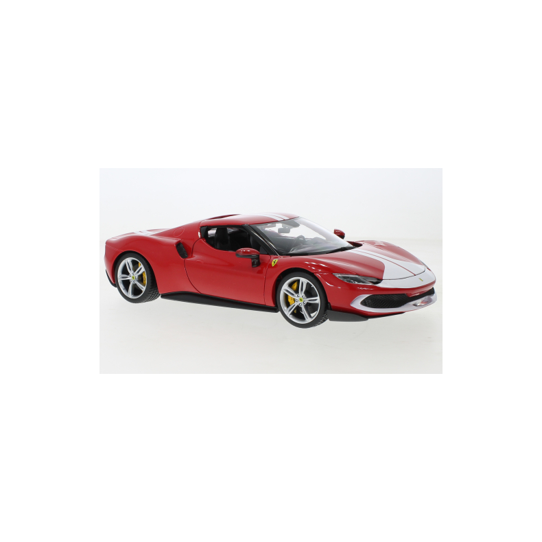Ferrari 296 GTB Assetto Fiorano, red/white - 1:18 - Bburago