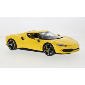 Ferrari 296 GTB (2023), yellow - 1:18 - Bburago
