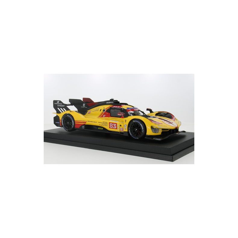 Ferrari 499P, 24h Le Mans, 2024, #83, "R.Kubica/Y.Ye/R.Schwartzman" - inkl. vitrineboks - 1:18 - Bburago