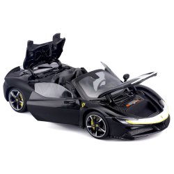 Ferrari SF90 Spider Assetto Fiorano, black/white - Signature Series (High Quality) - 1:18 - Bburago