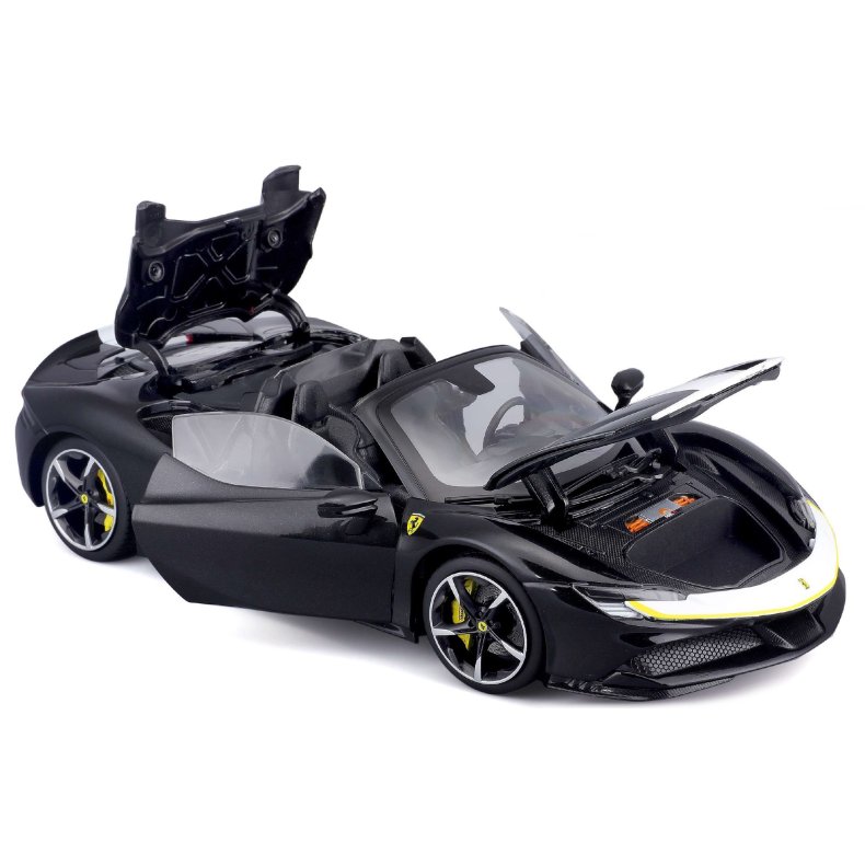 Ferrari SF90 Spider Assetto Fiorano, black/white - Signature Series (High Quality) - 1:18 - Bburago