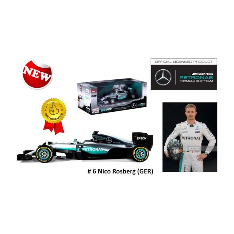 Mercedes AMG W07 #6 2016 - Rosberg - 1:18 - Bburago