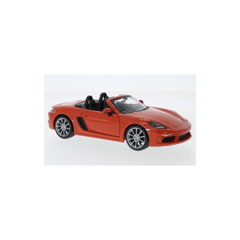 Porsche 718 Boxster, orange - 1:24 - Bburago