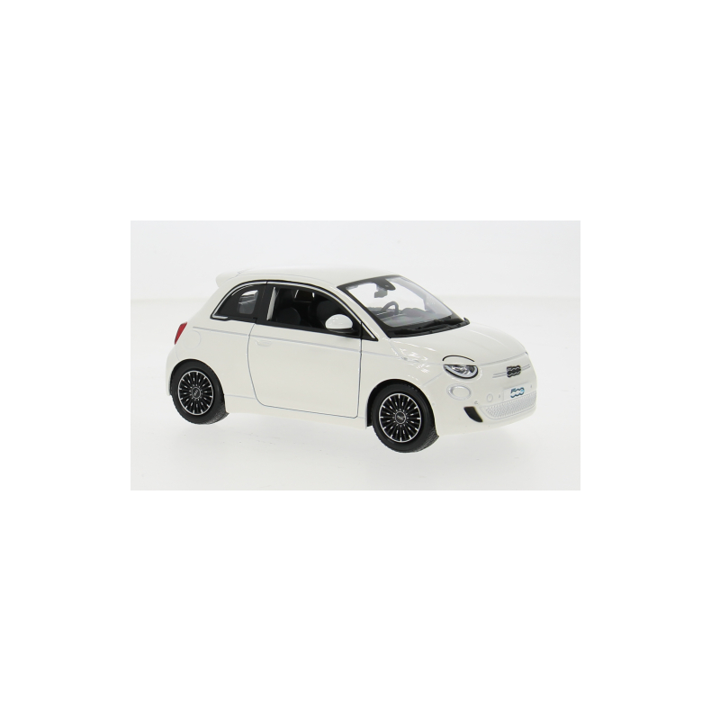 Fiat 500e (2023), hvid - 1:24 - Bburago