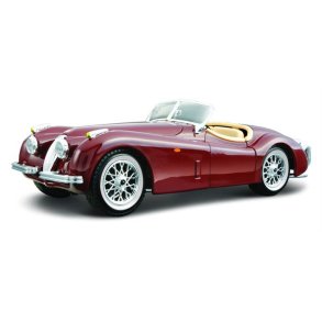 Jaguar XK120 Roadster, red burgundy - 1:24 - Bburago