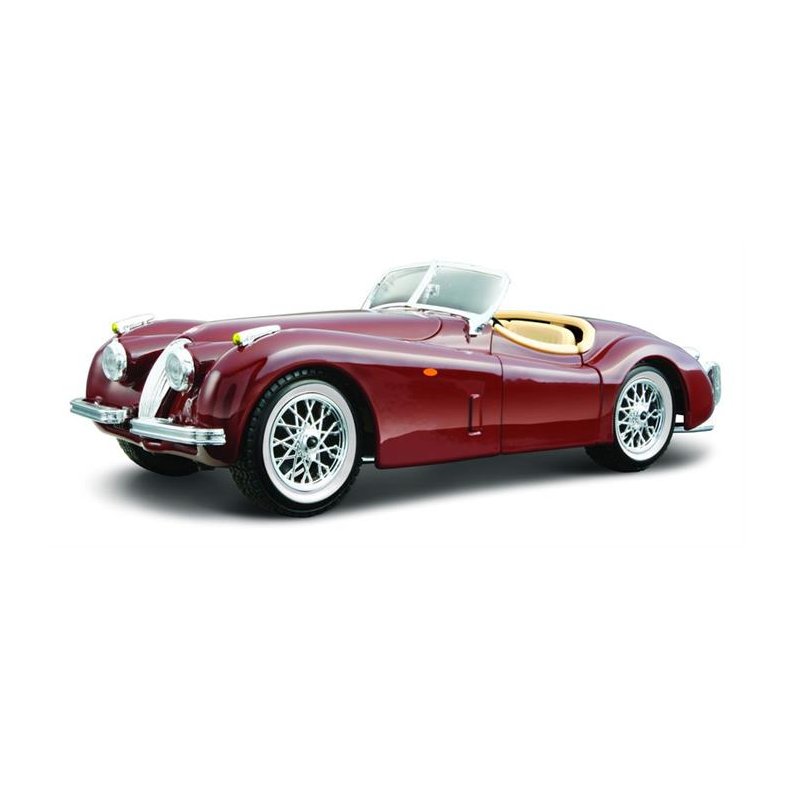 Jaguar XK120 Roadster, red burgundy - 1:24 - Bburago