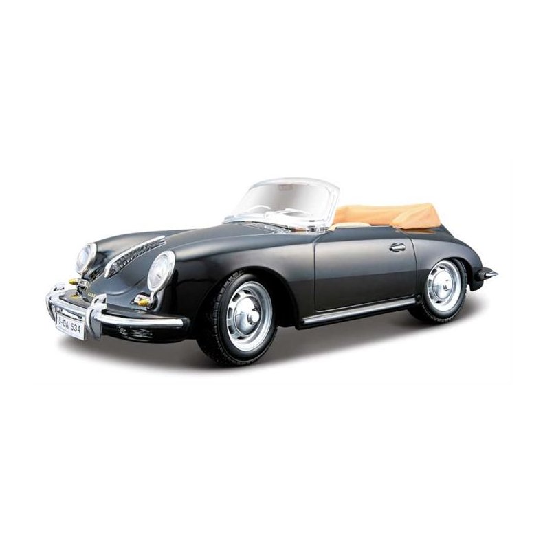 Porsche 356B Cabrio (1961), sort - 1:24 - Bburago