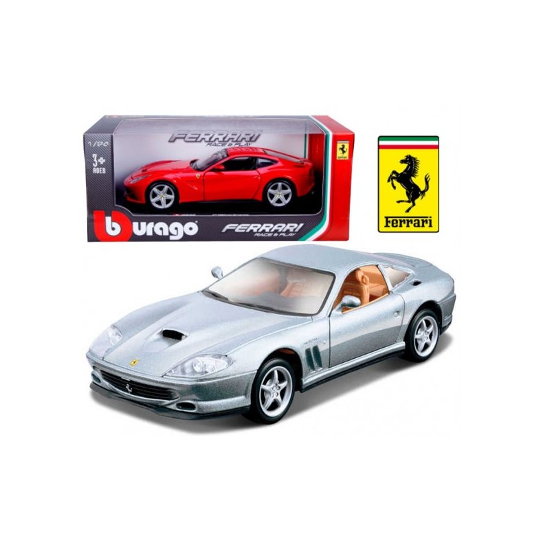 Ferrari 550 Maranello, gr metallic - 1:24 - Bburago