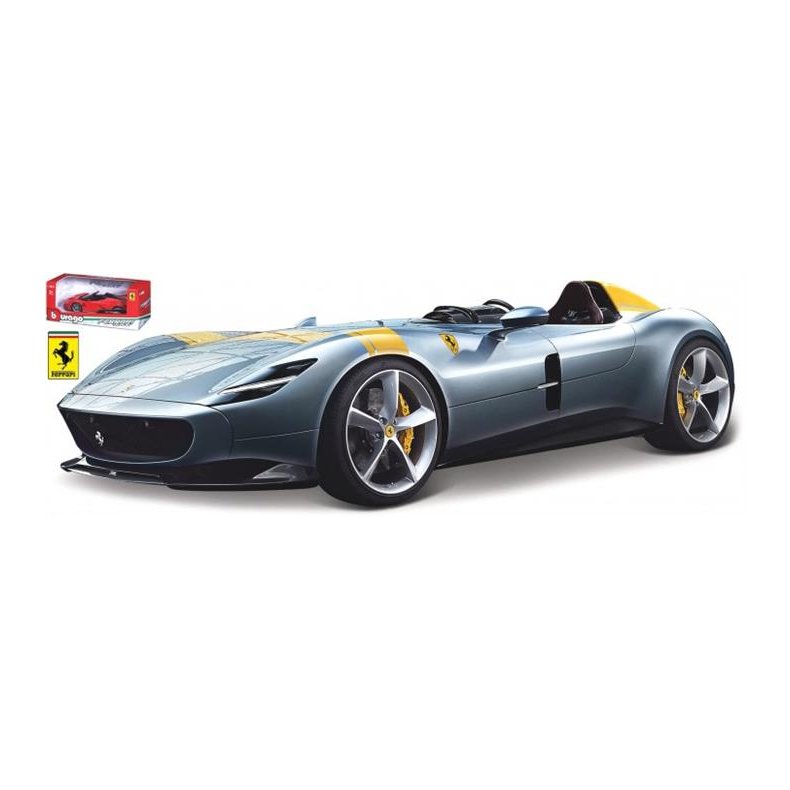 Ferrari Monza SP1, silver/yellow - 1:24 - Bburago