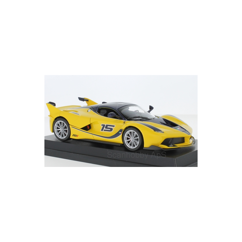 Ferrari Fxx-K #15, gul/sort - 1:24 - Bburago