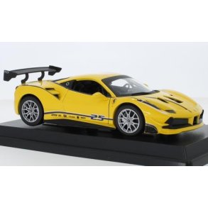 Ferrari 488 Challenge #25, gul - 1:24 - Bburago