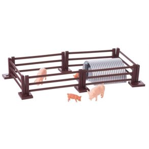 Svinesti m/ indhegning og skur - 1:32 - Britains