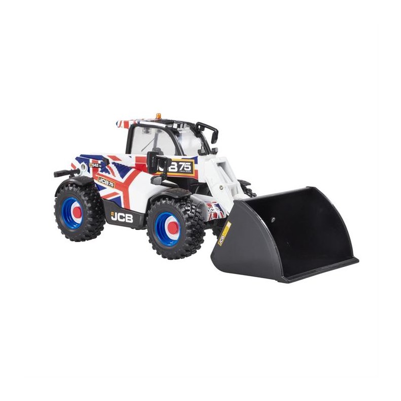 JCB AgriPro Loadall Union Jack (inkl. 3 redskaber) - Limited Edition - 1:32 - Britains
