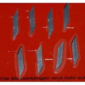 Kniv: 8 stk. klinger til Profikniv m/gummiskaft