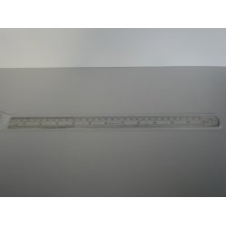 Lineal i rustfri stl, 30 cm / 12 tommer