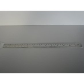 Lineal i rustfri stl, 30 cm / 12 tommer