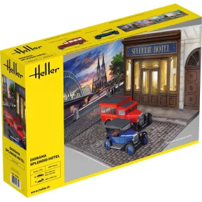 Diorama Splendid Hotel (Citroen C4 (1928) & Citroen 5CV Trfle (1922)) - 1:24 - Heller