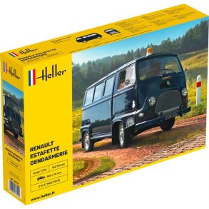 Renault Estafette Gendarmerie (Sttet indeholder 1 bil der kan bygges i 2 forskellige varianter (1964/1973), ny stbeform) - 1:24 - Heller