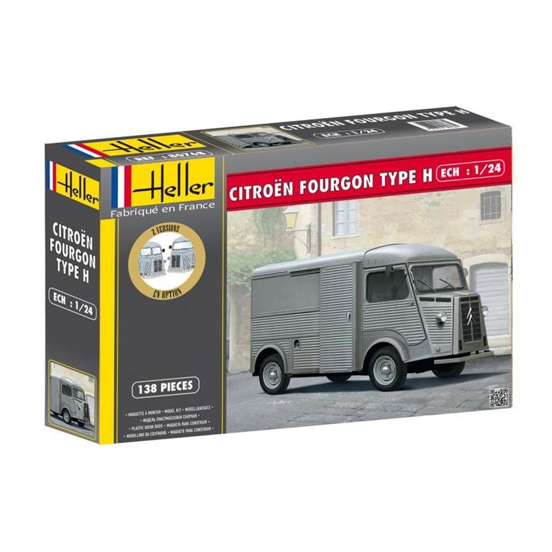 Citroen Fourgon "HY" (Sttet indeholder 1 bil der kan bygges i 2 forskellige varianter (1947/1964)) - 1:24 - Heller