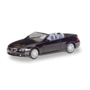 BMW 6 convertible, black - 1:87 / H0 - Herpa