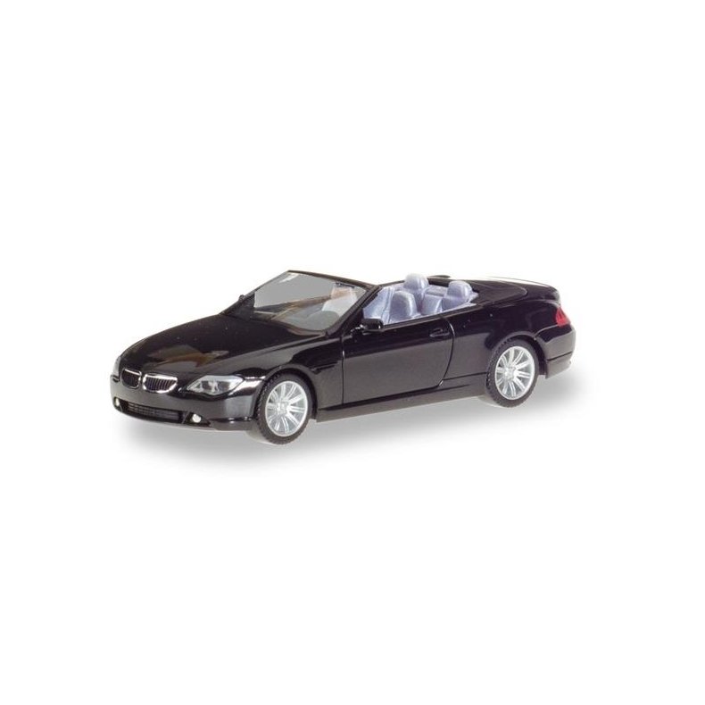 BMW 6 convertible, black - 1:87 / H0 - Herpa