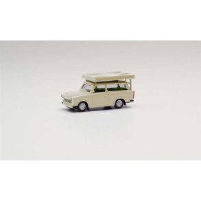 Trabant 601 Universal with roof tent, pearl white - 1:87 / H0 - Herpa