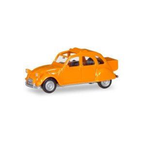 Citroen 2 CV med boks, orange - 1:87 / H0 - Herpa