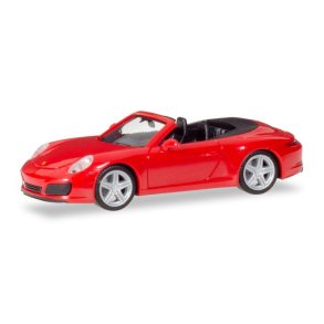 Porsche 911 Carrera 2 Cabrio, indian red -  1:87 / H0 - Herpa