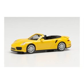Porsche 911 Turbo Cabriolet, racing yellow - 1:87 / H0 - Herpa
