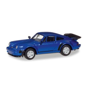 Porsche 911 Turbo, blue metallic -  1:87 / H0 - Herpa