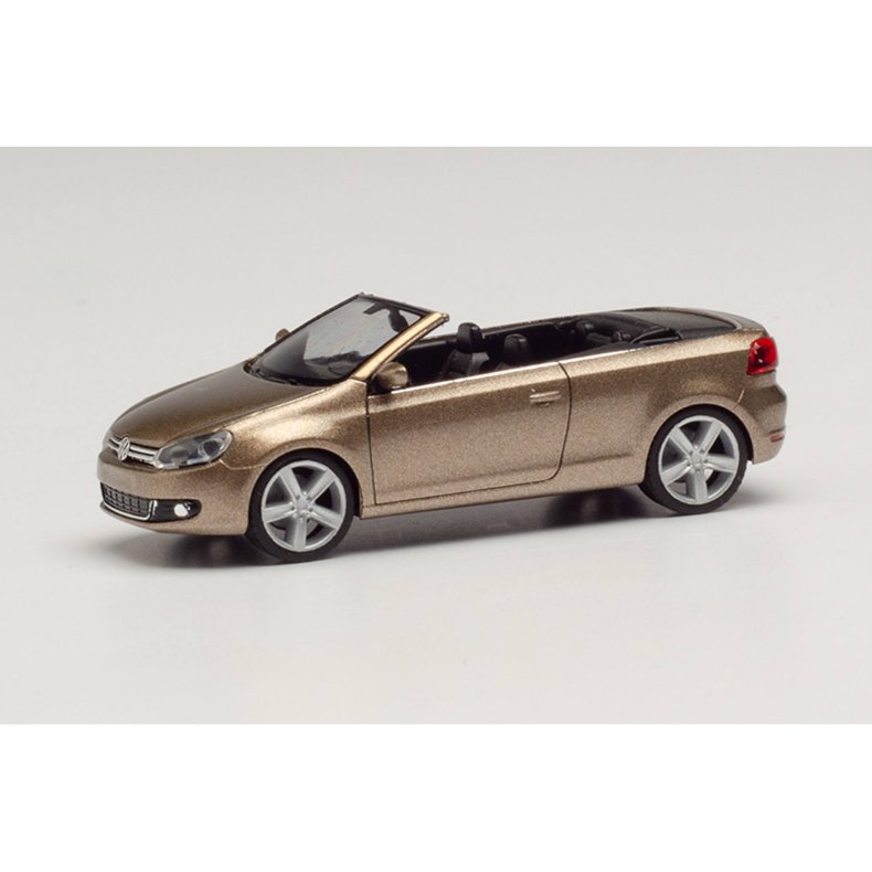 VW Golf Cabrio, sweet data gold metallic - 1:87 / H0 - Herpa