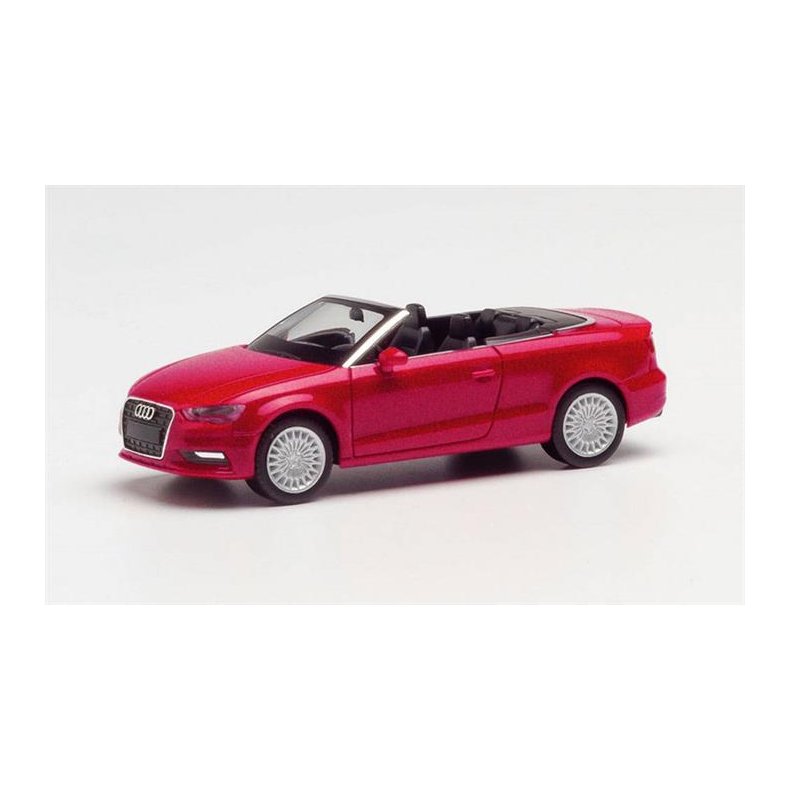 Audi A3 convertible, tango red metallic -  1:87 / H0 - Herpa