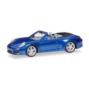 Porsche 911 Carrera 2 Cabrio, saphir blue metallic -  1:87 / H0 - Herpa