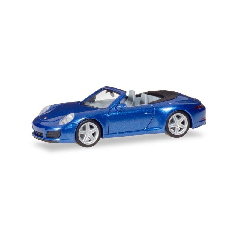 Porsche 911 Carrera 2 Cabrio, saphir blue metallic -  1:87 / H0 - Herpa