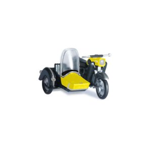 MZ 25 with sidecar, black/yellow - 1:87 / H0 - Herpa