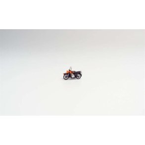 MZ 25 with sidecar, black/orange - 1:87 / H0 - Herpa