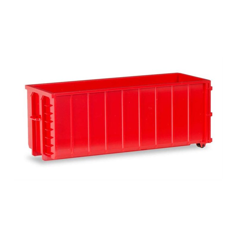 2x Transport container ribbed, red - 1:87 / H0 - Herpa