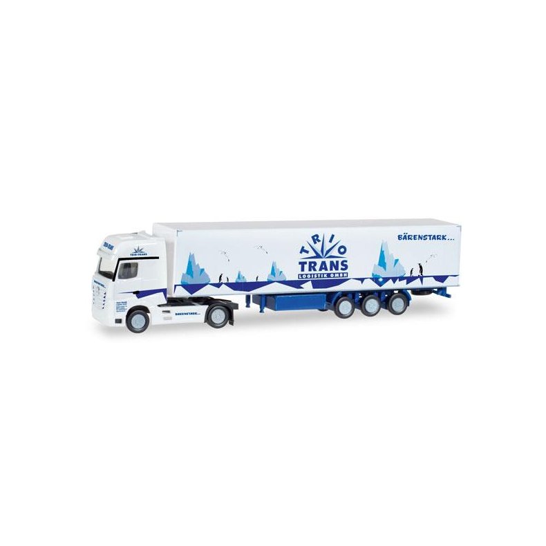 Mercedes Benz Actros Gigaspace box semitrailer "Trio-Trans" - 1:160 / N - Herpa